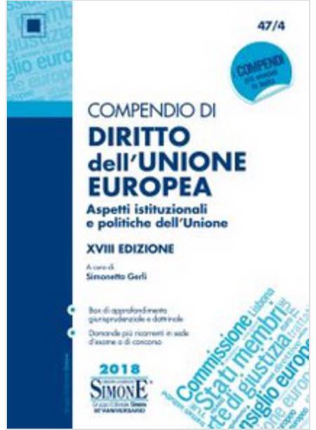 COMPENDIO DI DIRITTO DELL'UNIONE EUROPEA. ASPETTI ISTITUZIONALI E POLITICHE DELL