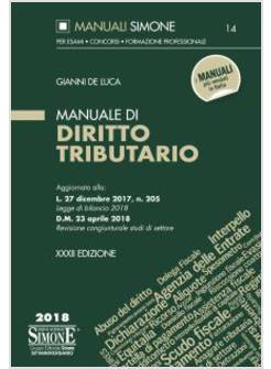 MANUALE DI DIRITTO TRIBUTARIO XXXII EDIZIONE