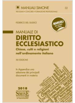 MANUALE DI DIRITTO ECCLESIASTICO XIX EDIZIONE 