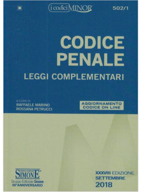 CODICE PENALE. LEGGI COMPLEMENTARI ED. MINOR