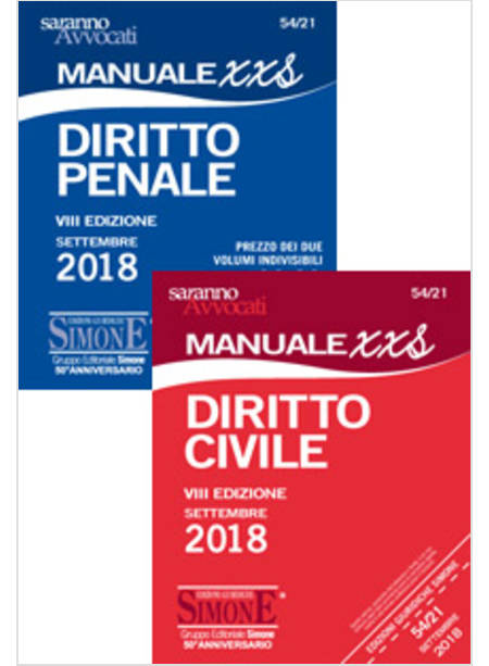 MANUALE XXS DI DIRITTO CIVILE E PENALE (FORMATO EXTRA SMALL)