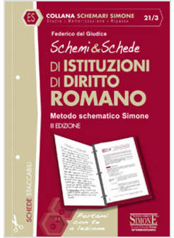 SCHEMI & SCHEDE DI ISTITUZIONI DI DIRITTO ROMANO