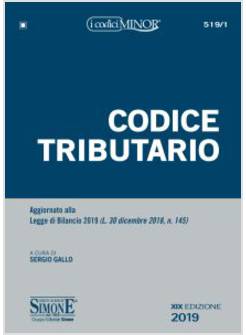 CODICE TRIBUTARIO MINOR 