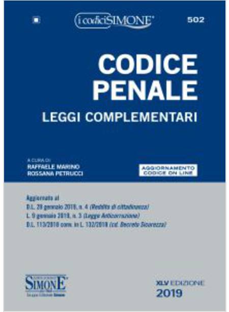 CODICE PENALE. LEGGI COMPLEMENTARI