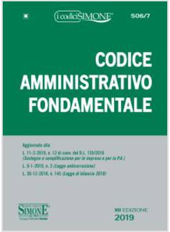 CODICE AMMINISTRATIVO FONDAMENTALE XII EDIZIONE 2019
