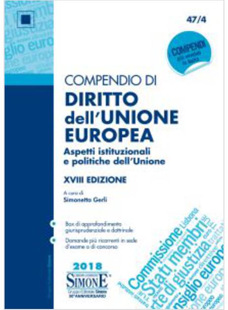 COMPENDIO DI DIRITTO DELL'UNIONE EUROPEA. ASPETTI ISTITUZIONALI E POLITICHE