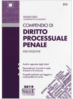 COMPENDIO DI DIRITTO PROCESSUALE PENALE XXXI EDIZIONE