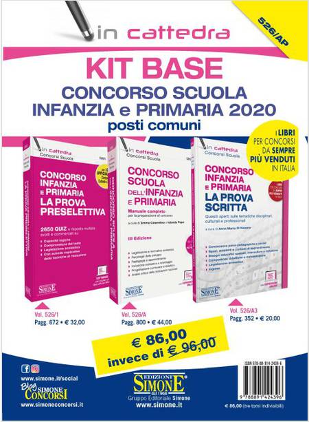 KIT BASE CONCORSO SCUOLA INFANZIA E PRIMARIA 2020. POSTI COMUNI. CON ESPANSIONI 