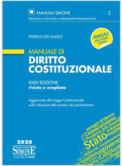 MANUALE DI DIRITTO COSTITUZIONALE XXXV ED.