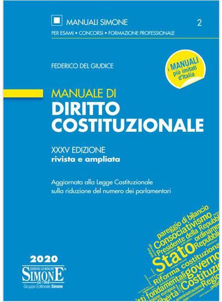 MANUALE DI DIRITTO COSTITUZIONALE XXXV ED.