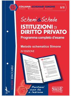 SCHEMI & SCHEDE DI ISTITUZIONI DI DIRITTO PRIVATO. PROGRAMMA COMPLETO D'ESAME