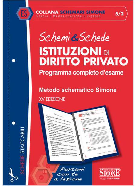 SCHEMI & SCHEDE DI ISTITUZIONI DI DIRITTO PRIVATO. PROGRAMMA COMPLETO D'ESAME