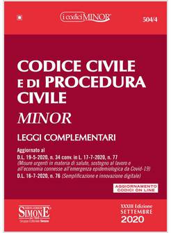 CODICE CIVILE E DI PROCEDURA CIVILE MINOR LEGGI COMPLEMENTARI