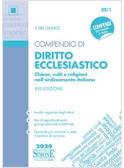 COMPENDIO DI DIRITTO ECCLESIASTICO. CHIESE, CULTI E RELIGIONI 