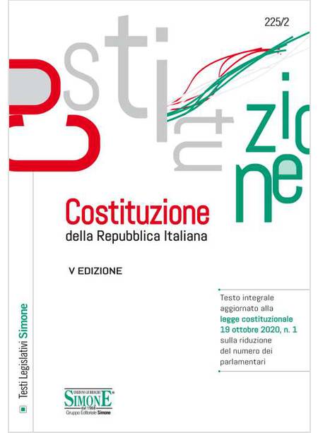 COSTITUZIONE DELLA REPUBBLICA ITALIANA  V EDIZIONE
