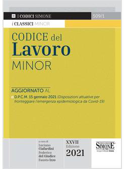 CODICE DEL LAVORO MINOR 509/1 XXVII EDIZIONE 2021