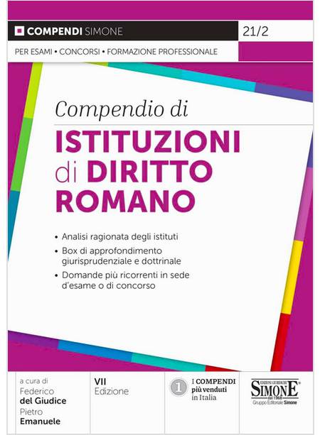 COMPENDIO DI ISTITUZIONI DI DIRITTO ROMANO