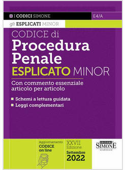 CODICE DI PROCEDURA PENALE ESPLICATO MINOR