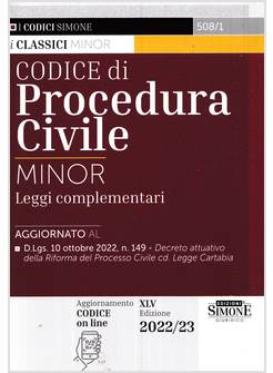 CODICE DI PROCEDURA CIVILE MINOR 