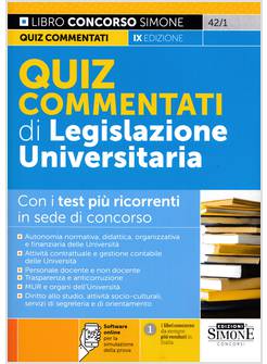 QUIZ COMMENTATI DI LEGISLAZIONE UNIVERSITARIA