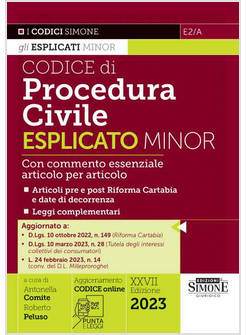 CODICE DI PROCEDURA CIVILE ESPLICATO. MINOR CON QR-CODE