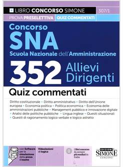 CONCORSO SCUOLA NAZIONALE DELL'AMMINISTRAZIONE 352 ALLIEVI DIRIGENTI