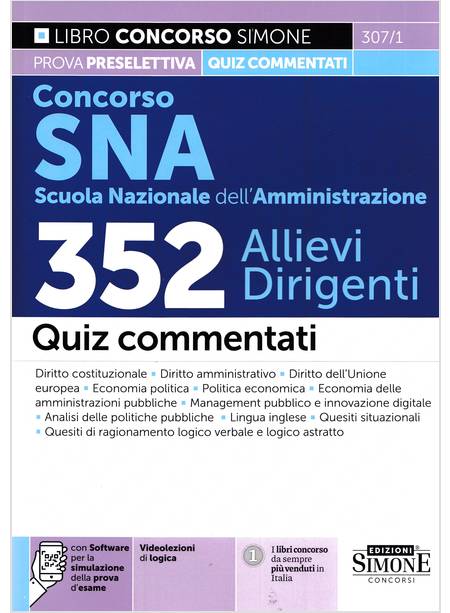 CONCORSO SCUOLA NAZIONALE DELL'AMMINISTRAZIONE 352 ALLIEVI DIRIGENTI