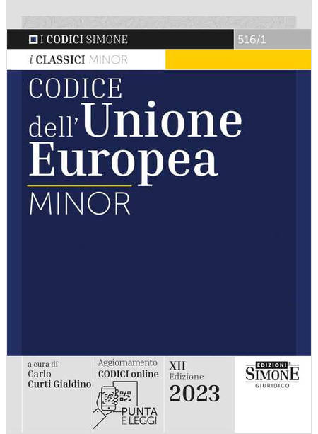 CODICE DELL'UNIONE EUROPEA MINOR 