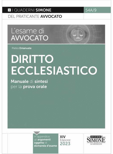 L'ESAME DI AVVOCATO DIRITTO ECCLESIASTICO