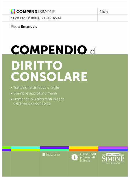 COMPENDIO DI DIRITTO CONSOLARE TERZA EDIZIONE