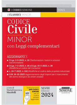 CODICE CIVILE. EDIZ. MINOR. CON APP