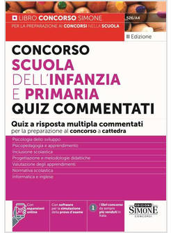 CONCORSO SCUOLA DELL'INFANZIA E PRIMARIA. QUIZ COMMENTATI A RISPOSTA MULTIPLA CO
