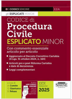 CODICE DI PROCEDURA CIVILE ESPLICATO. EDIZ. MINOR. CON APP CODICISIMONE