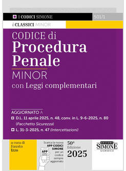 CODICE DI PROCEDURA PENALE LEGGI COMPLEMENTARI MINOR