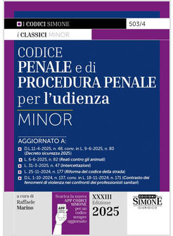 CODICE PENALE E DI PROCEDURA PENALE PER L'UDIENZA MINOR
