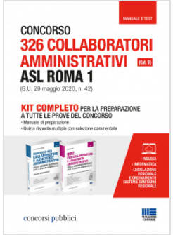 CONCORSO 326 COLLABORATORI AMMINISTRATIVI ASL ROMA 1