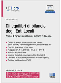 EQUILIBRI DI BILANCIO DEGLI ENTI LOCALI. ANALISI DI TUTTI GLI EQUILIBRI DEL SIST