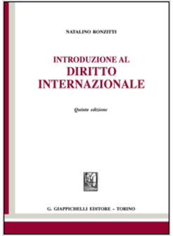 INTRODUZIONE AL DIRITTO INTERNAZIONALE