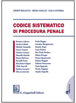 CODICE SISTEMATICO DI PROCEDURA PENALE. CON AGGIORNAMENTO ONLINE
