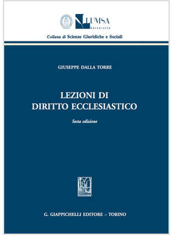LEZIONI DI DIRITTO ECCLESIASTICO 6 EDIZIONI 2019