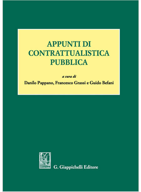 APPUNTI DI CONTRATTUALISTICA PUBBLICA