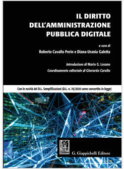 DIRITTO DELL'AMMINISTRAZIONE PUBBLICA DIGITALE(IL)