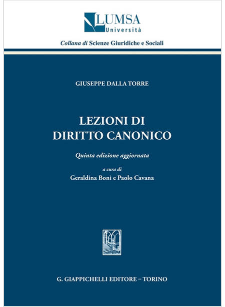 LEZIONI DI DIRITTO CANONICO QUINTA EDIZIONE AGGIORNATA