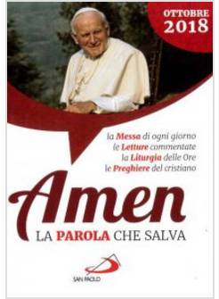 AMEN LA PAROLA CHE SALVA  OTTOBRE 2018