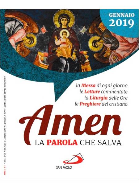 AMEN LA PAROLA CHE SALVA GENNAIO 2019