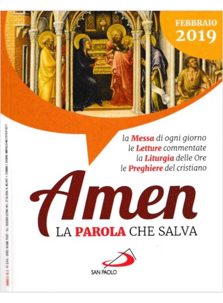 AMEN LA PAROLA CHE SALVA FEBBRAIO 2019