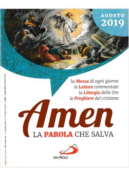 AMEN LA PAROLA CHE SALVA AGOSTO 2019