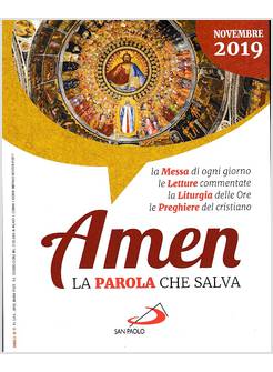 AMEN. LA PAROLA CHE SALVA NOVEMBRE 2019