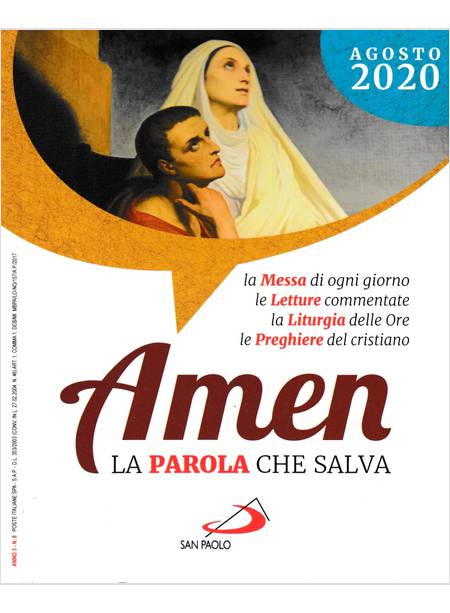 AMEN LA PAROLA CHE SALVA AGOSTO 2020