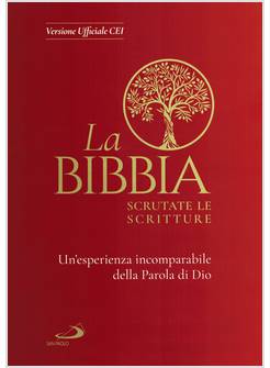 LA BIBBIA SCRUTATE LE SCRITTURE COPERTINA RIGIDA TELA ROSSA